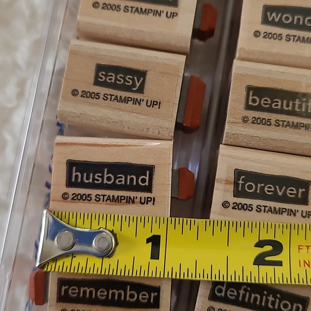 2005 Stampin' Up! Stamp Set 56 Expressive flexible phrases Wood Retired Perfect